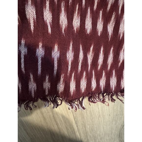 6 for $20 MADEWELL Maroon red cotton sleeveless frayed hem top S - Picture 4 of 7